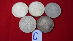 100000 LEI 1946 ARGINT LOT 5 BUC (C)
