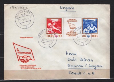 GERMANIA (DDR) 1972 - CONGRES FDGB. PLIC CIRCULAT, Y27 foto