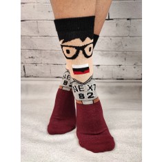 STK427-100 Sosete medii din bumbac ultrasox model funny