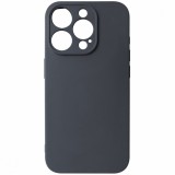 Husa silicon TPU Matte gri inchis pentru Apple iPhone 15 Pro