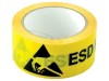 Banda Avertizare ESD PVC ELME 50mm Latime, 33m Lungime, Grosime 95&micro;m