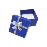 Cutie pentru cadouri cu fundite, albastru, 4 cm x 4 cm x 3 cm