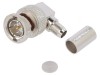 Conector BNC mufă tată unghi 90&deg; 75&Omega; lipire crimpat PTFE