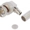 Conector BNC mufă tată unghi 90&deg; 75&Omega; lipire crimpat PTFE