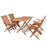 Set mobilier gradina, 5 piese, lemn masiv de tec GartenMobel Dekor, vidaXL