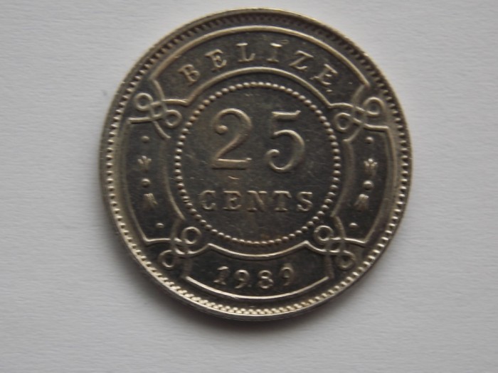 25 CENTS 1989 BELIZE