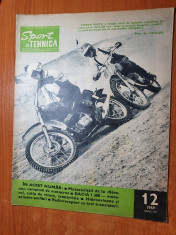 sport si tehnica decembrie 1969-articil si foto dacia 1300,hidroavioane,carting foto