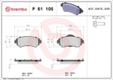 BREMBO P 61 105 PRIME LINE set placute frana,frana disc