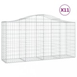 Cumpara ieftin Cosuri gabion arcuite 11 buc, 200x50x100/120cm, fier galvanizat