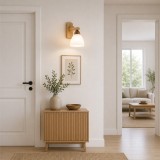 Aplica Lena 1XE27 IP20, natur+alb, Erste