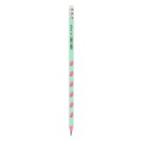 Creioane Strigo plastic HB, cu grip si guma, culori mix