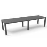 Masă dublă de grădină Julie din plastic, grafit