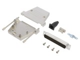Conector D-Sub 37-Pin Tată Drept Lipire pe Cablu Gold Flash UNC 4-40