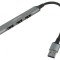 Hub USB 3.0 4 Porturi Gri
