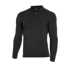 Pulover bărbați slim gri &icirc;nchis PL017
