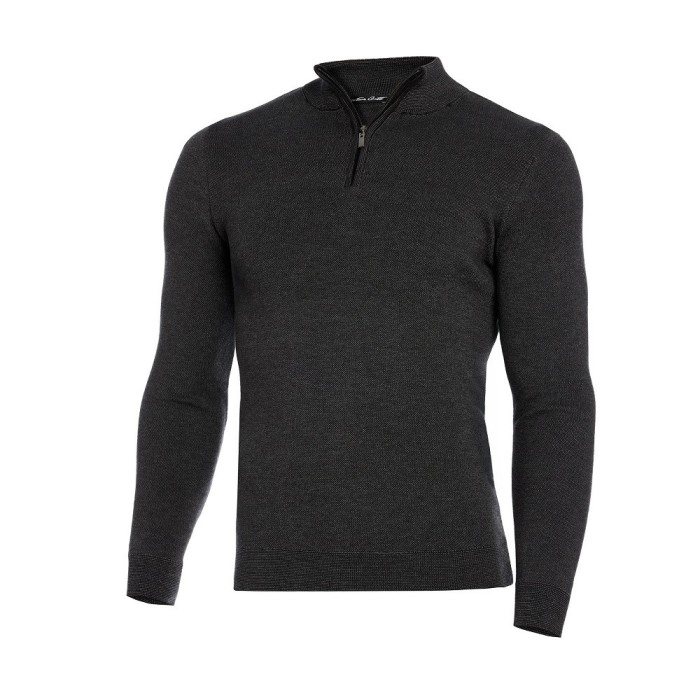 Pulover bărbați slim gri &icirc;nchis PL017