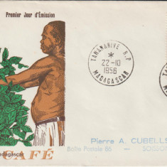 Madagascar 1956 , Plic FDC Circulat