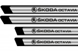 Set protectii praguri CROM - Skoda Octavia ManiaStiker