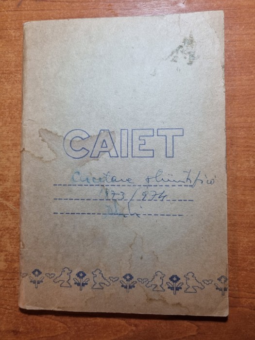 caiet dictando nescris - din anul 1968