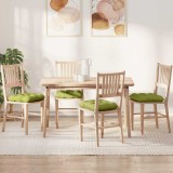 vidaXL Perne de Șezut 4 pcs Verde deschis 40 x 40 x 12 cm țesătură 42015070