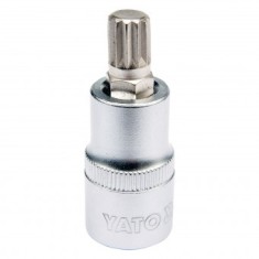 Bit SPLINE M10 Yato YT-04343, cu adaptor 1/2&quot;, 55 mm, Cr-V