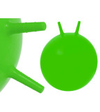 Minge de sarit gonflabil pentru copii cu urechi, 65 cm, verde