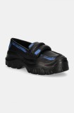 Desigual mocasini CHUNKY femei, culoarea negru, cu platforma, 24WSKL01 2000