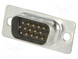 Cablul D-Sub HD PIN 15 mufă tată lipire neagră ENCITECH