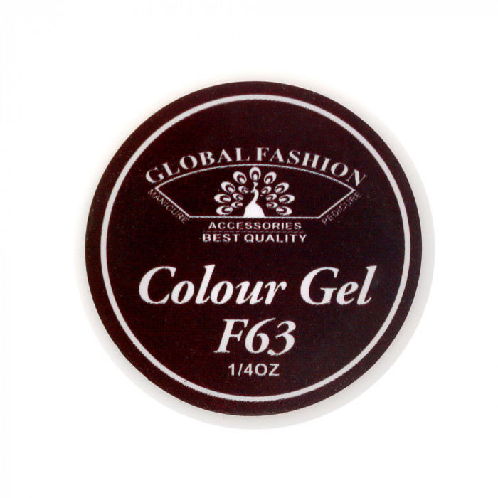 Gel color unghii, vopsea de arta, seria Rose Red, Global Fashion, 5gr, F63