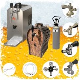 Set complet JET 30 dozator de bere cu răcitor cu flux și butoi de lemn p&acirc;nă la 35 l/h
