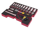 Set chei tubulară 6 puncte 3/8 Stanley Fatmax 38 piese