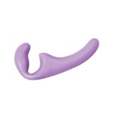 Dildo dublu LOLA NATURAL Sensation, strap-on fără ham, din TPE moale, culoare mov, lungime 23.5 cm