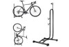 Suport bicicletă, reglabil, aluminiu, negru, Oem