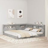 VidaXL Tăblie de depozitare cu raft Gri beton 180 cm Lemn compozit