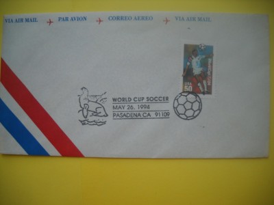 HOPCT PLIC S NR 885 CAMPIONATUL MONDIAL FOTBAL PASADENA 1994-SUA -NECIRCULAT foto