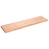 Cumpara ieftin Raft de perete maro deschis 120x30x(2-4) cm lemn stejar tratat