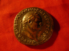 Sestert -Copie veche bronz Imparat Vespasian ,revers SC ,d=3cm foto