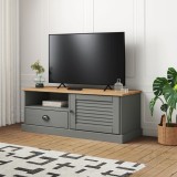 VidaXL Comodă TV VIGO, gri, 106x40x40 cm, lemn masiv de pin