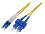 Patch Cord Fibră Optică OS2 LC/UPC-SC/UPC 1m Galben