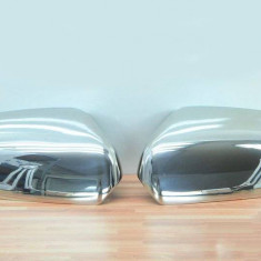 Ornamente capace pentru oglinda cromate din inox Vw Polo 9N cu semnalizare in oglinda 2005-2009