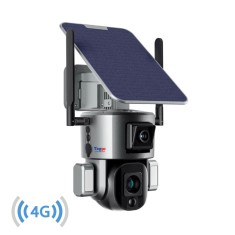 Camera Supraveghere Solara 4G 4K Ultra HD 6.0 mm Lentila, Dual Camera 8 MP (4MP+4MP), Rotire Din Aplicatie, Rezistenta La Apa IP 66