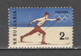 Bulgaria.1960 Olimpiada de iarna SQUAW VALLEY SB.99, Nestampilat