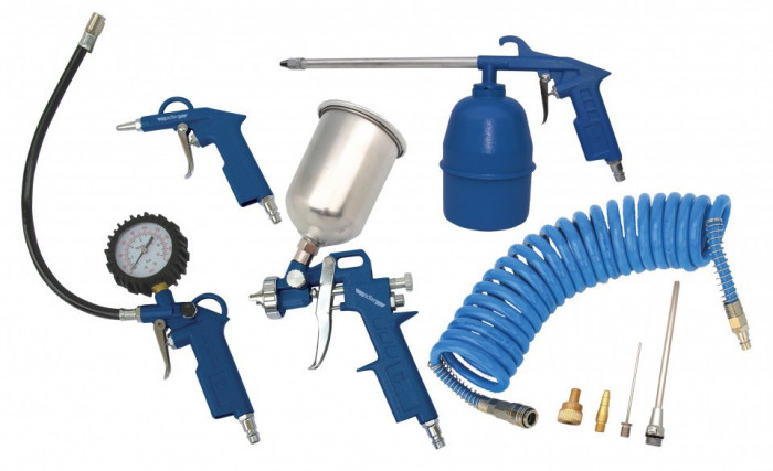 Set aer comprimat, pneumatic pistol, vopsit 5 piese ADLER AD-24Z