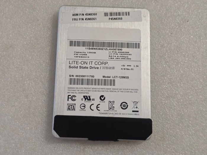 Solid-State Drive (SSD) Liteon 128GB SATA II 2.5&quot; model: LCT-128M3S