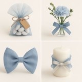 Tul pentru Marturii DIY, 30 buc, Albastru, 24x24cm, CMCLASS