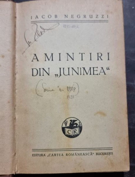 Iacob Negruzzi - Amintiri din &quot;Junimea&quot;