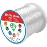 Cumpara ieftin Snur elastic pentru confectionare bratari, 100 m x 1 mm, transparent, nylon