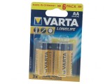 Baterii alcaline 1,5V AA nere&icirc;ncărcabile set 6 bucăți, Varta