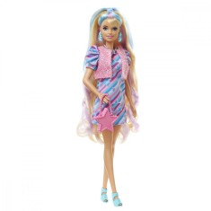 Papusa cu par lung si accesorii Barbie, Totally Hair Stars, HCM88