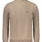 Pulover cu guler inalt barba?i, cu logo brodat, Regular fit, bej (Marime: 3XL)